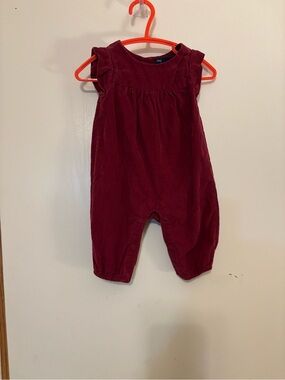 GAP Burgundy Corduroy Baby Romper
